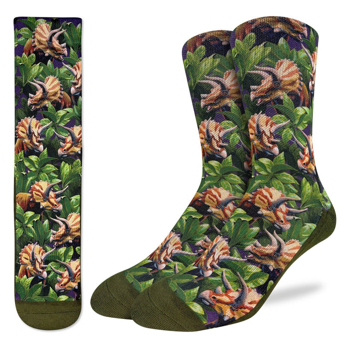 Men's Triceratops in the Tropics Socks