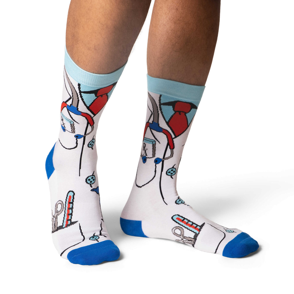 Men's Doctor's White Coat Socks