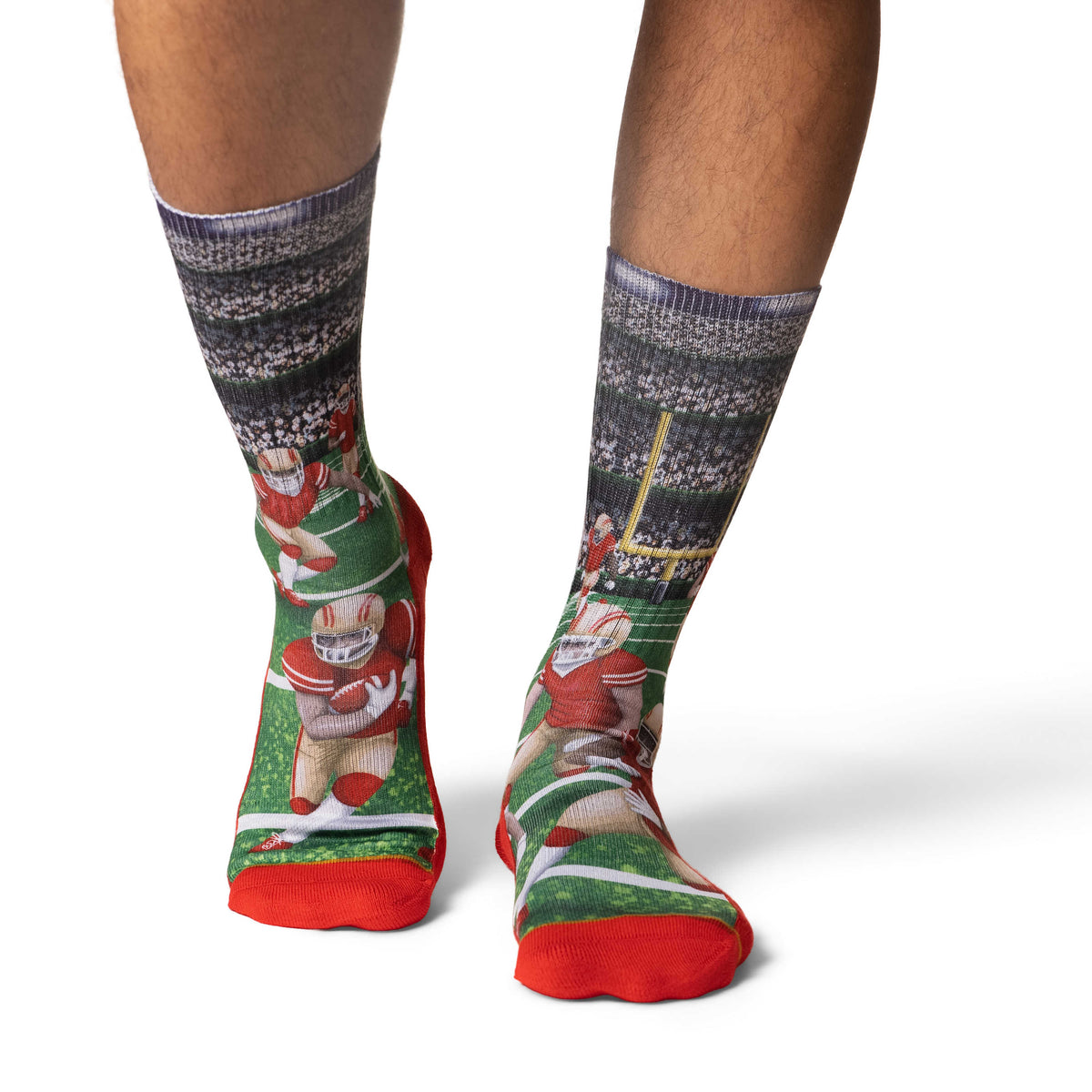 Men's Football, Red and Gold Socks