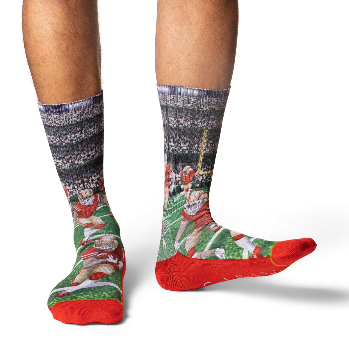 Men's Football, Red and Gold Socks