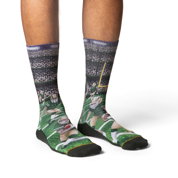 Men's Football, Green Socks