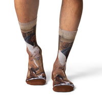 Men's Horses in a Stable Socks