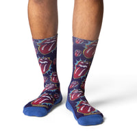 Men's The Rolling Stones, Red Hot Lips on Purple Socks