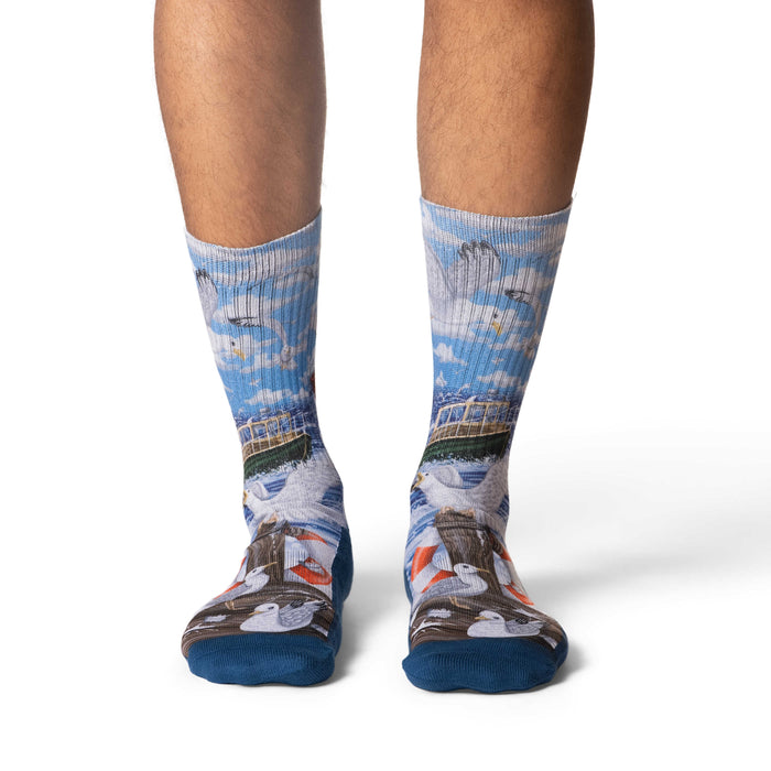 Men's Seagulls at the Pier Socks