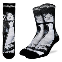 Men's The Rolling Stones, Mick Jagger in Black & White Socks