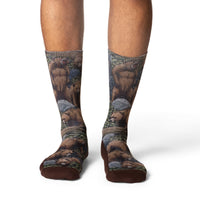 Men's Grizzly Bears in the Forest Socks