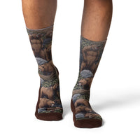 Men's Grizzly Bears in the Forest Socks