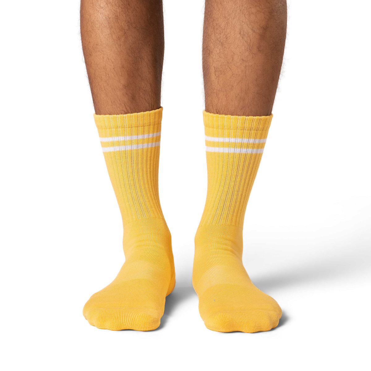 Men's Athletic Socks, Lemon Yellow