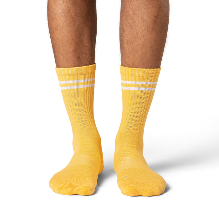 Men's Athletic Socks, Lemon Yellow