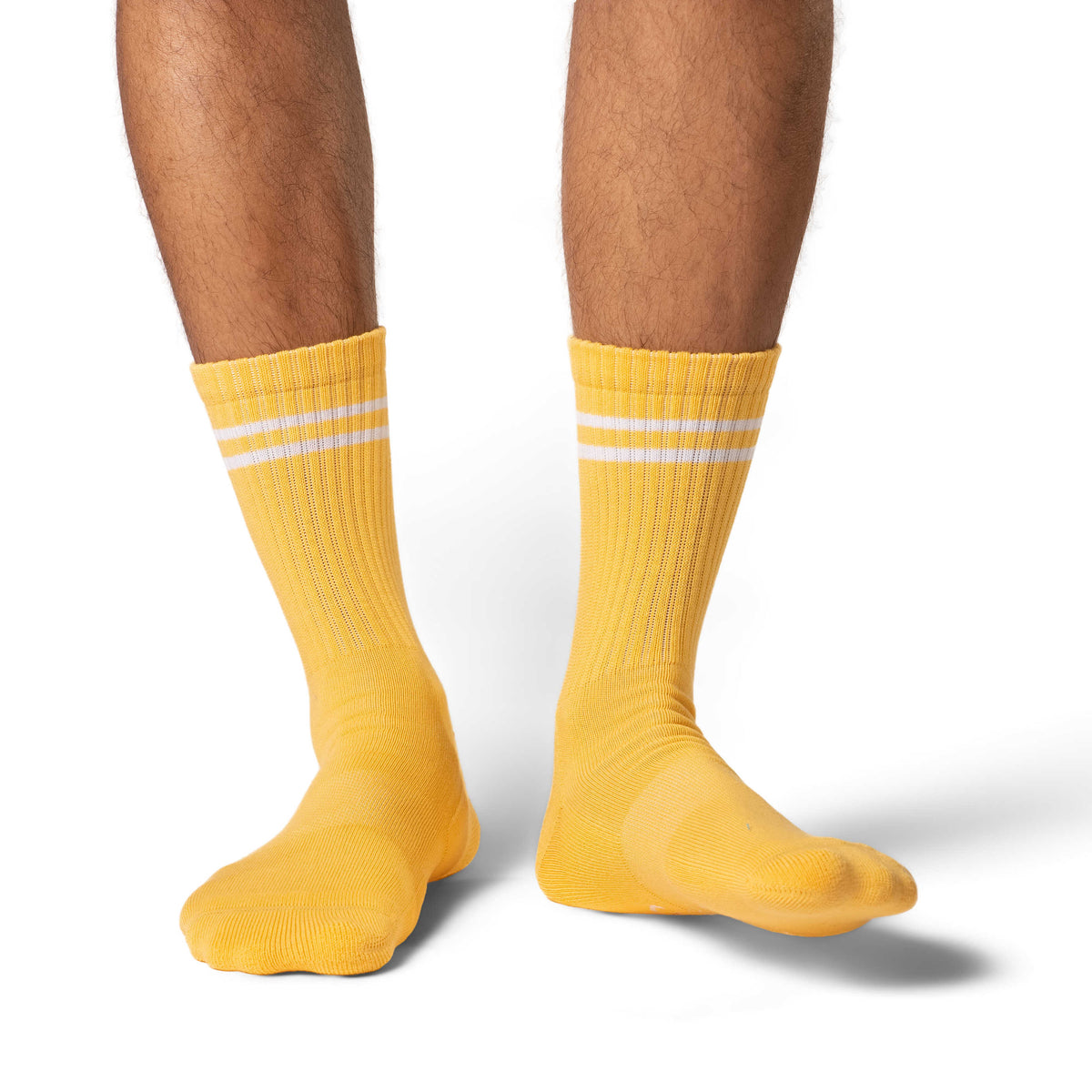 Men's Athletic Socks, Lemon Yellow