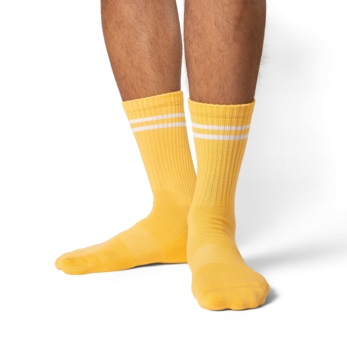 Men's Athletic Socks, Lemon Yellow