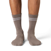 Men's Athletic Socks, Stone Gray
