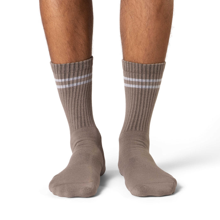 Men's Athletic Socks, Stone Gray