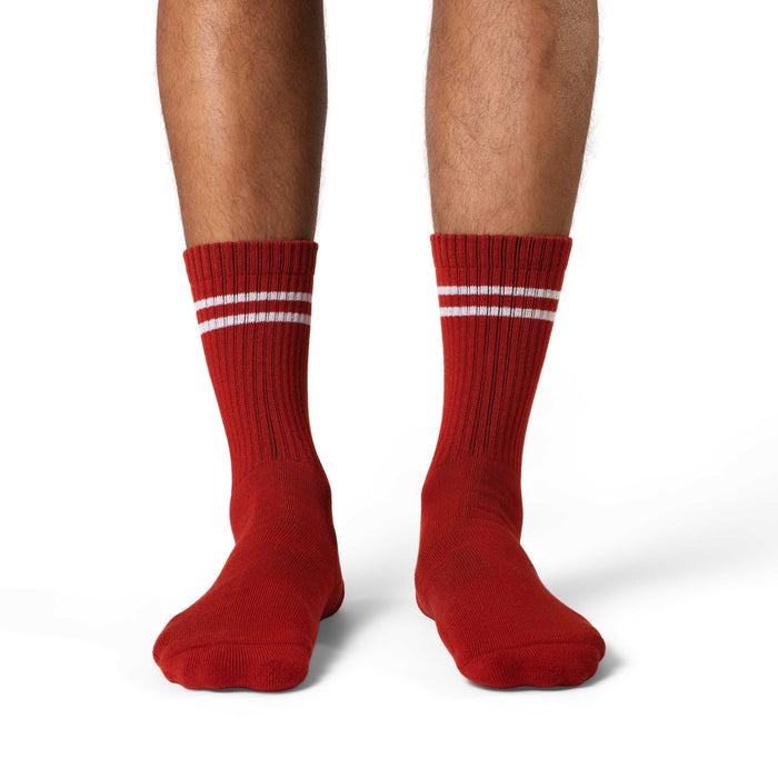 Men's Athletic Socks, Brick Red