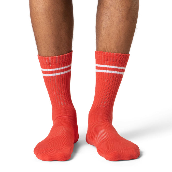 Men's Athletic Socks, Tomato Red