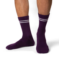 Men's Athletic Socks, Grape Purple