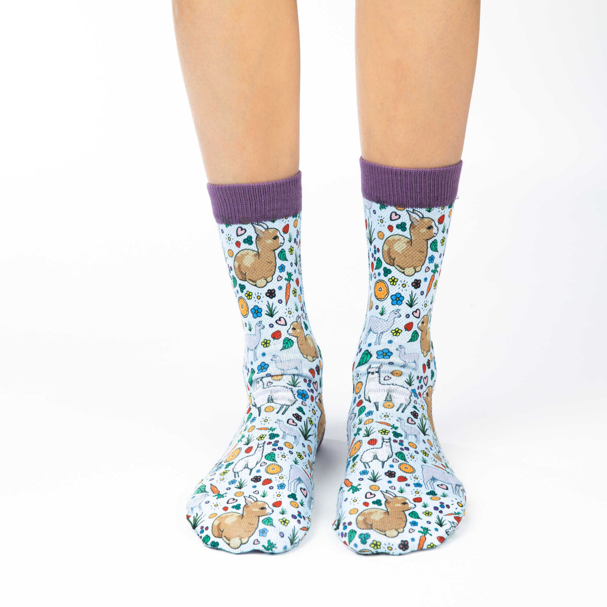 Women's Floral Llamas Socks