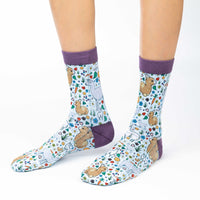 Women's Floral Llamas Socks