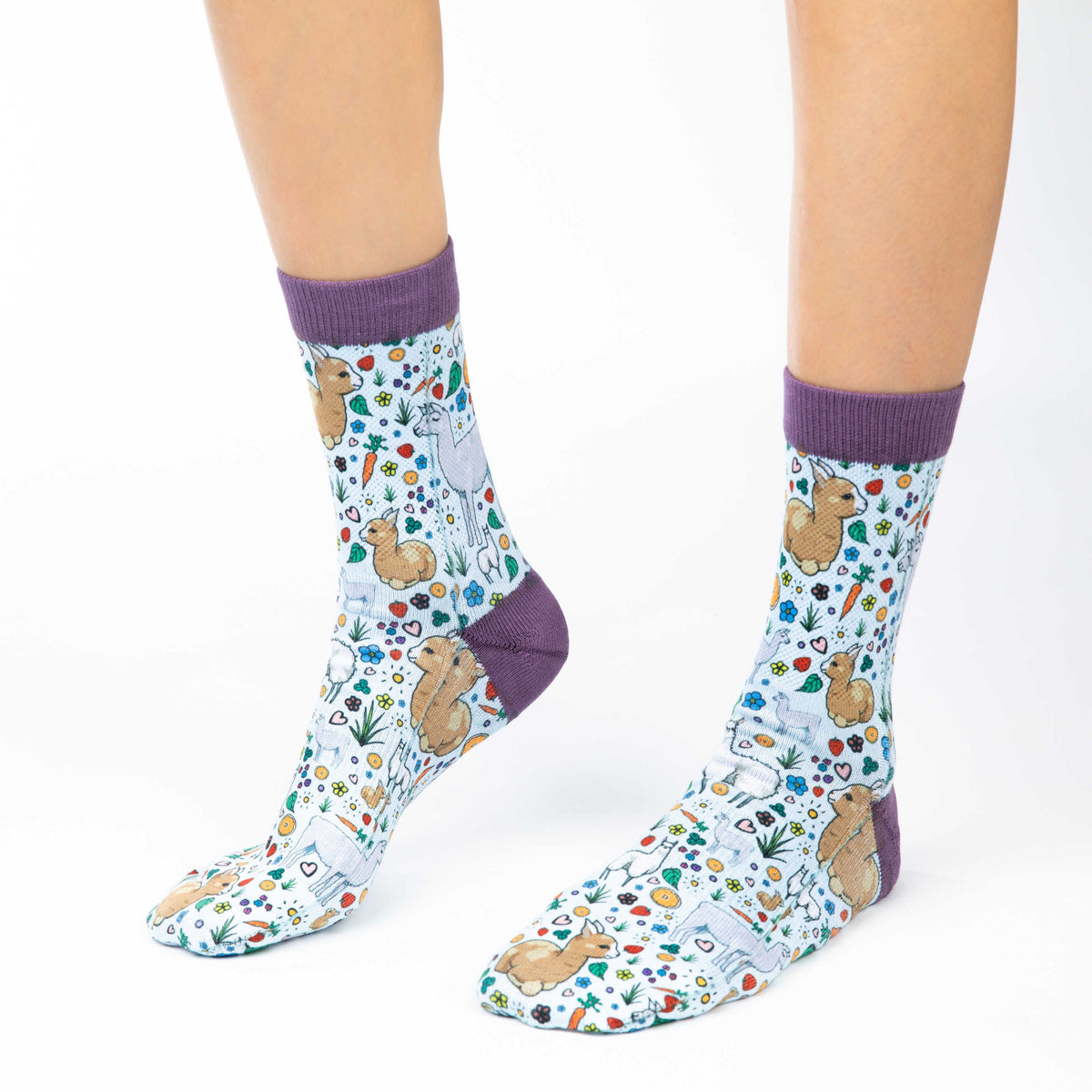 Women's Floral Llamas Socks