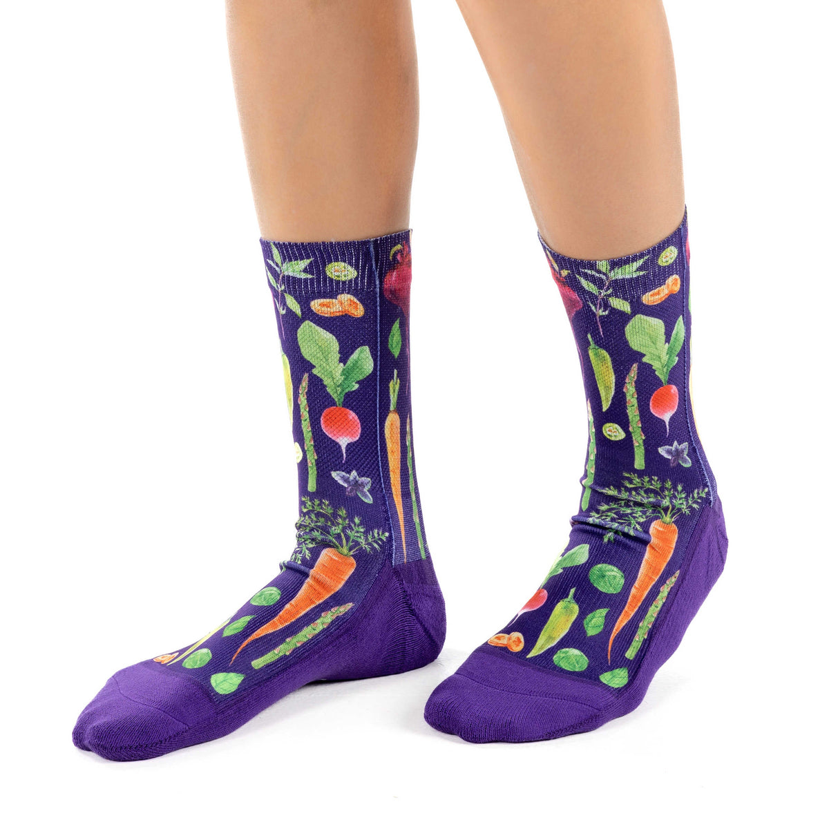 Women's Veggies, Purple Socks