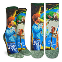 Women's Bob Ross, Painting Socks