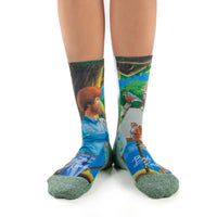 Women's Bob Ross, Painting Socks