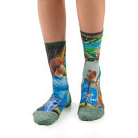 Women's Bob Ross, Painting Socks