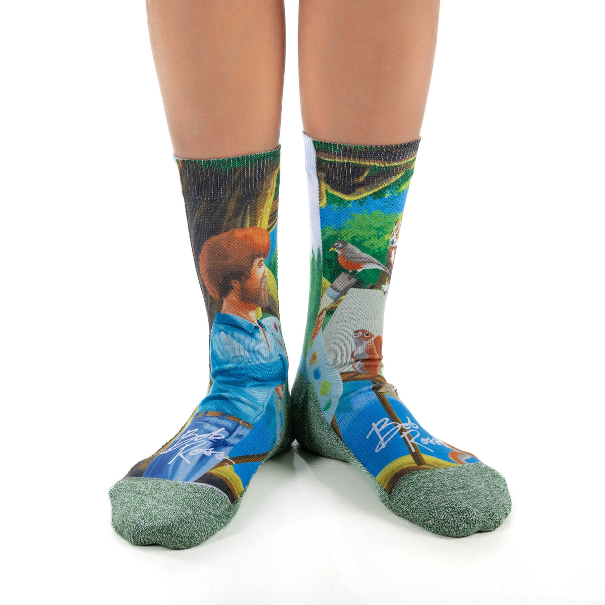 Women's Bob Ross, Painting Socks