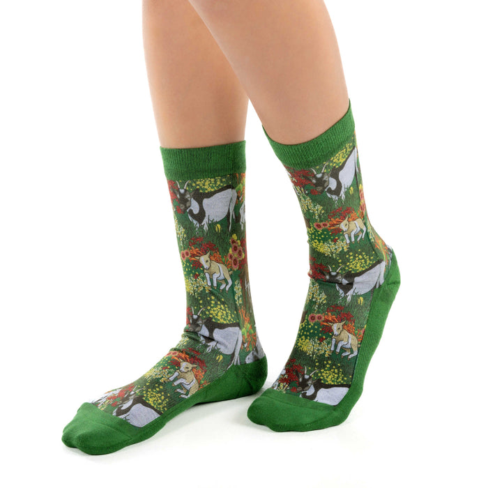Women's Floral Goats Socks