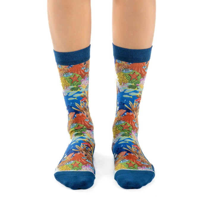 Women's Octopus Hiding in Reef Socks