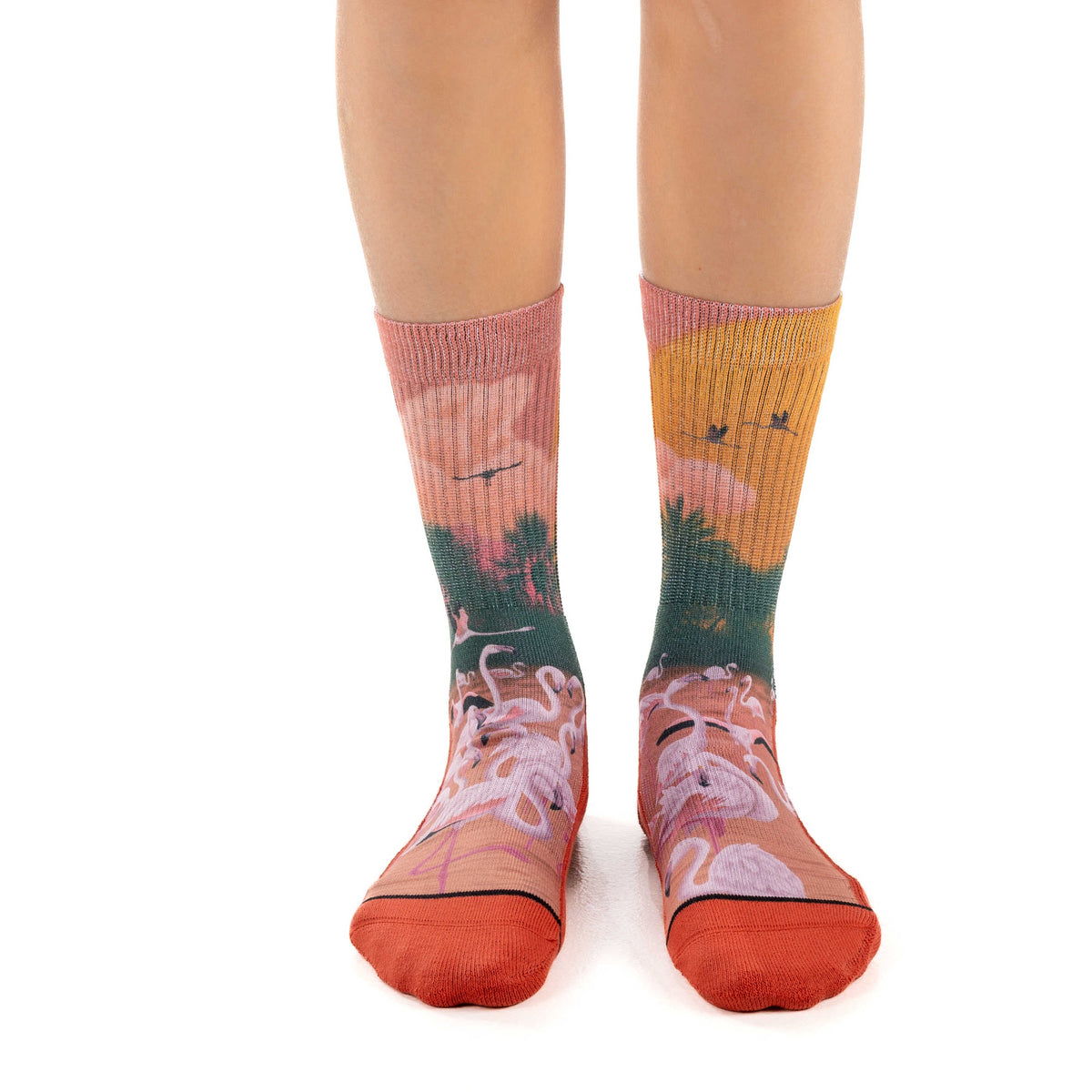 Women's Flamingos in the Sunset Socks