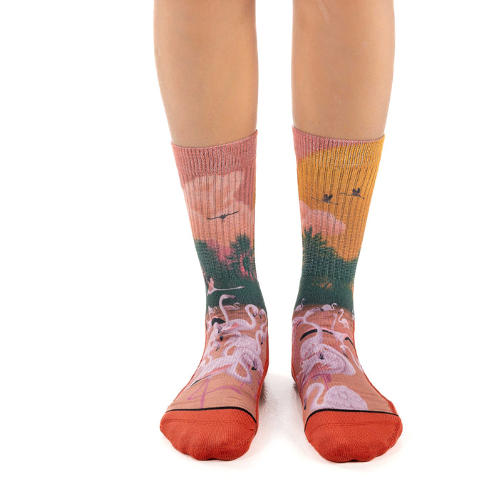 Women's Flamingos in the Sunset Socks