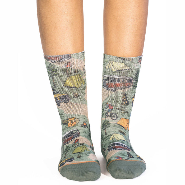 Women's Vintage Camping Trip Socks