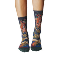 Women's Santa Claus Tyrannosaurus Rex Christmas Socks