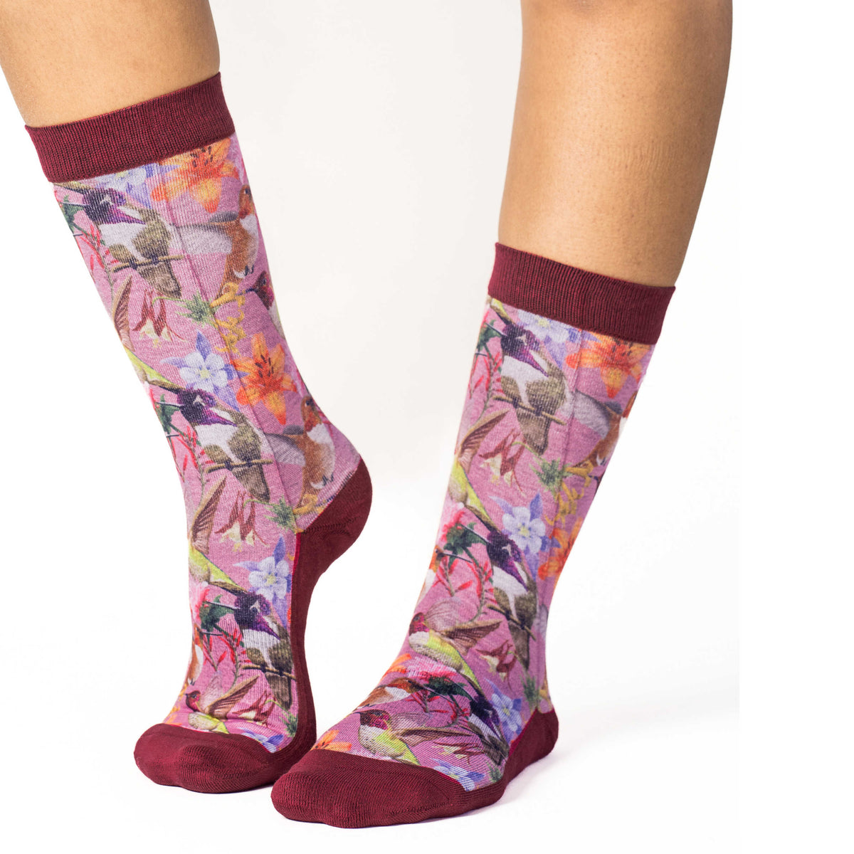 Women's Hummingbirds and Flowers Socks
