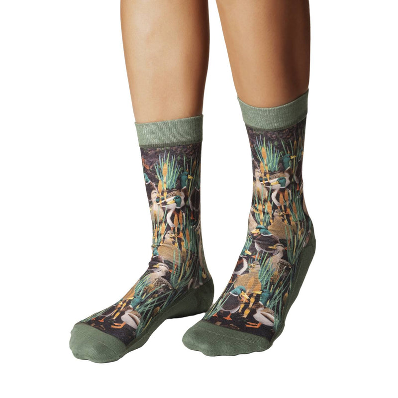 Women's Mallard Ducks in the Marsh Socks