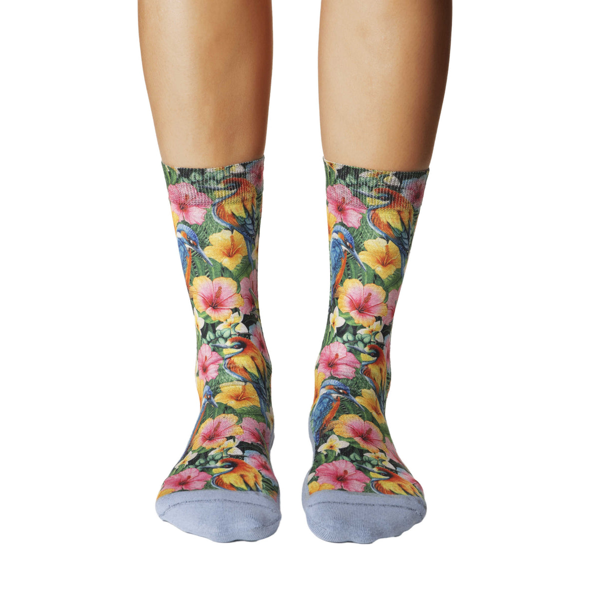 Women's Tropical Birds and Flowers Socks