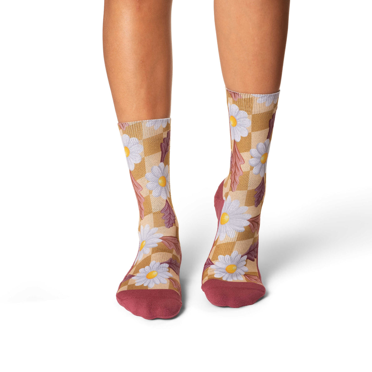 Women's Checkered Daisies Socks
