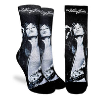 Women's The Rolling Stones, Mick Jagger in Black & White Socks