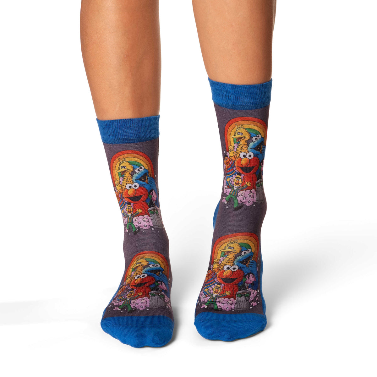 Women's Sesame Street, Characters and Rainbows Socks