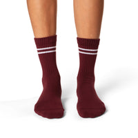 Women's Athletic Socks, Burgundy
