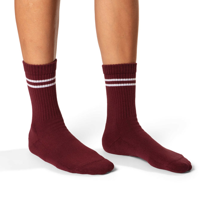 Women's Athletic Socks, Burgundy