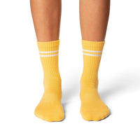 Women's Athletic Socks, Lemon Yellow
