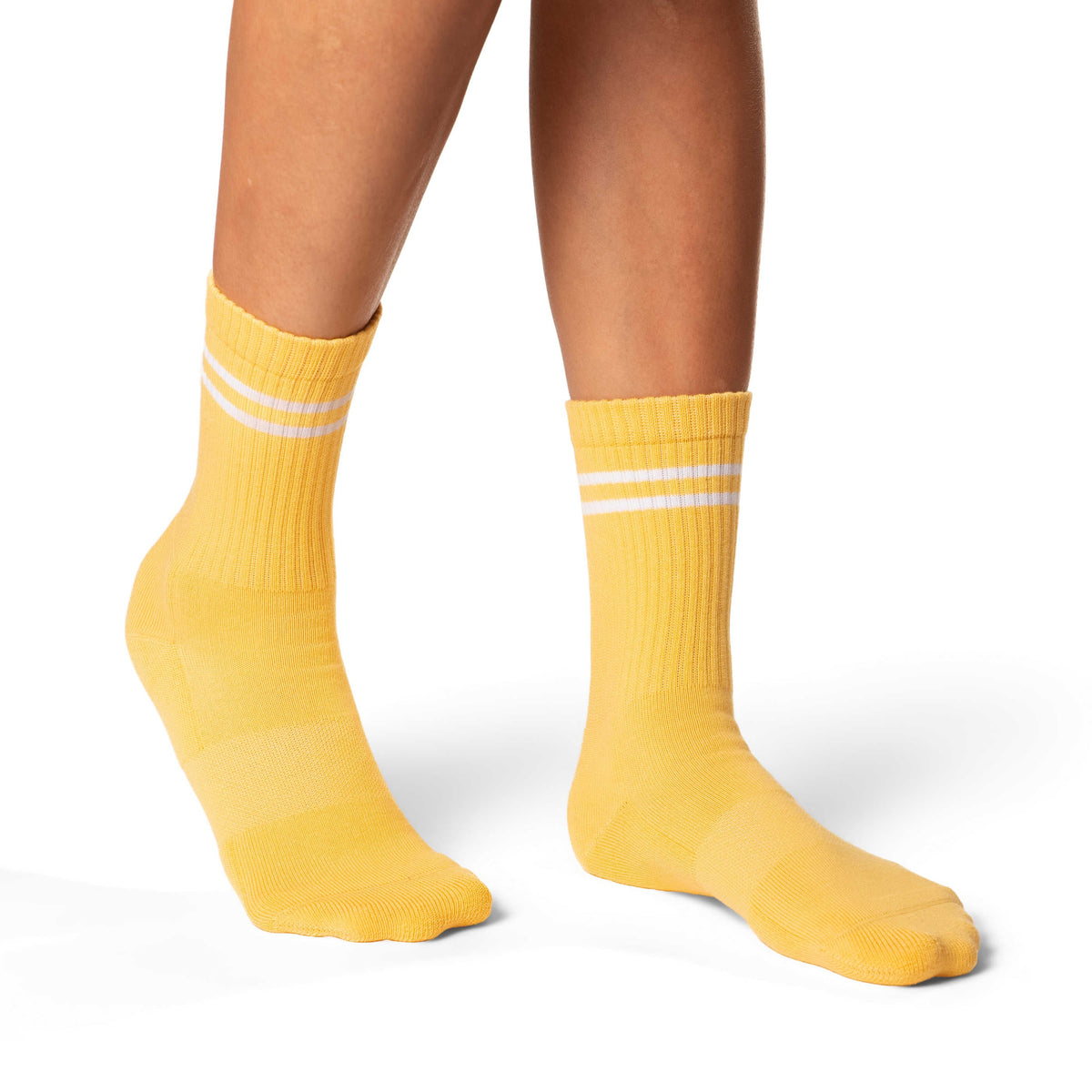 Women's Athletic Socks, Lemon Yellow