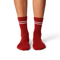 Women's Athletic Socks, Brick Red