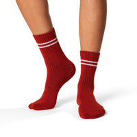 Women's Athletic Socks, Brick Red