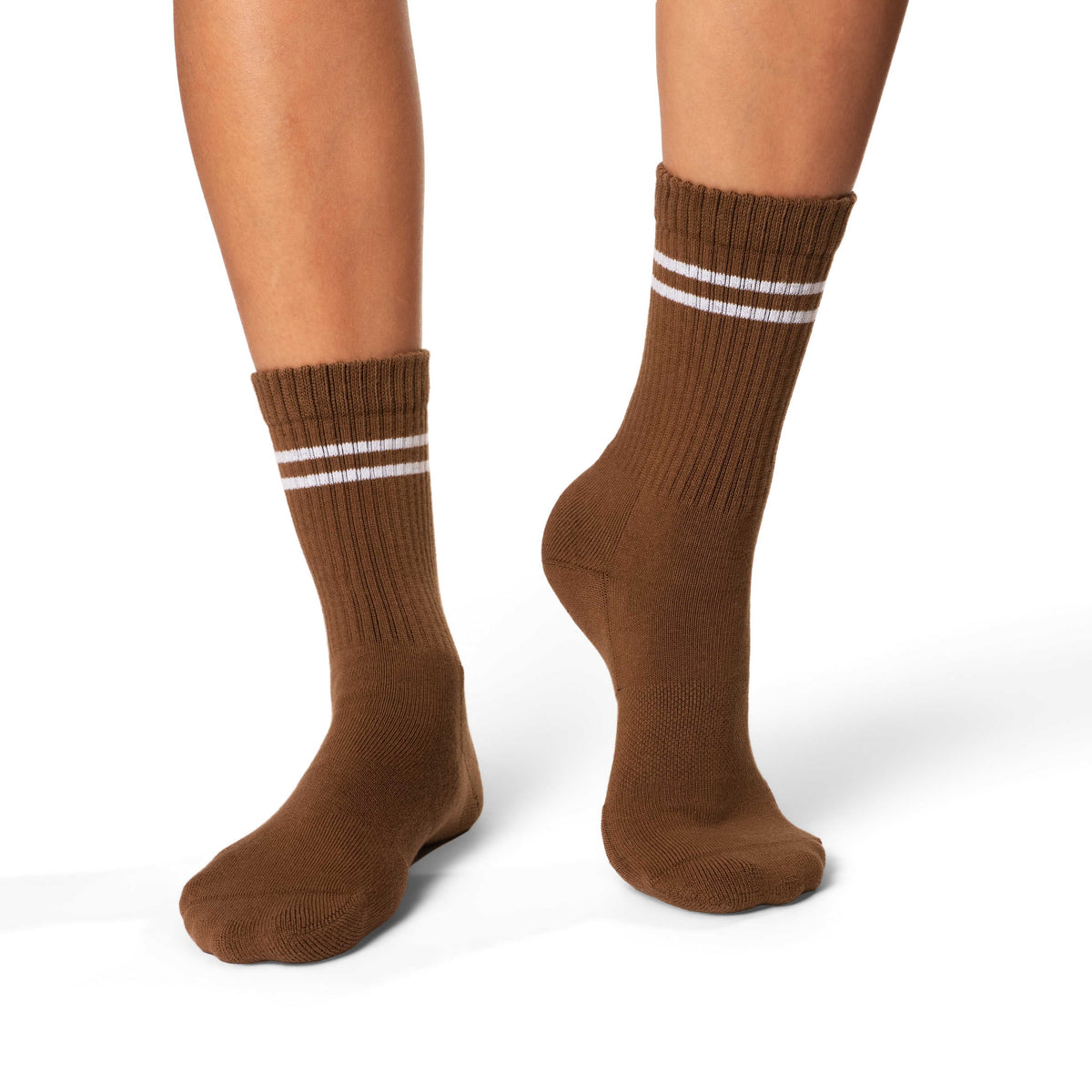 Women's Athletic Socks, Camel Brown