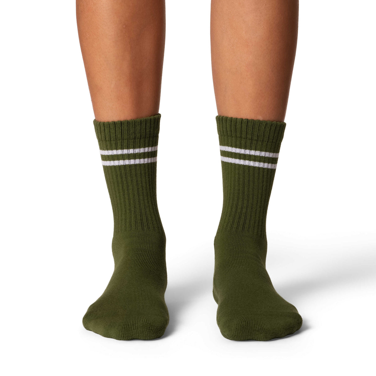 Women's Athletic Socks, Olive Green