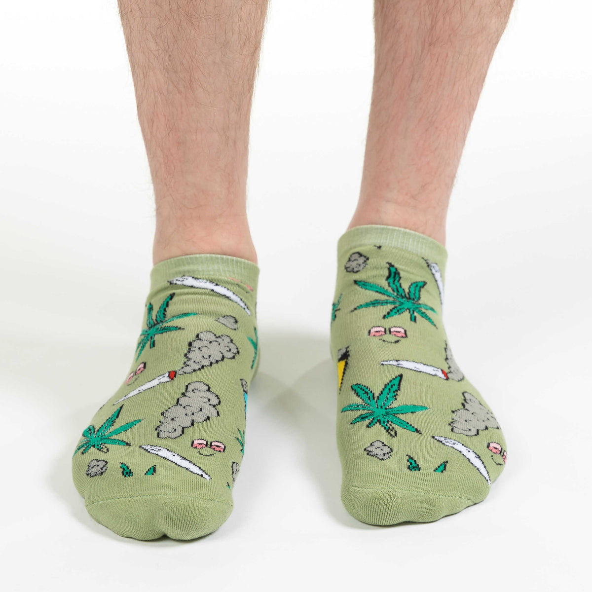 Men's Stoned Marijuana Ankle Socks