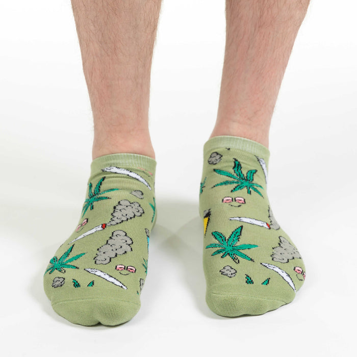 Men's Stoned Marijuana Ankle Socks